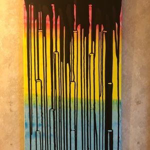 Black and gold over a Rainbow 48”x24” canvas